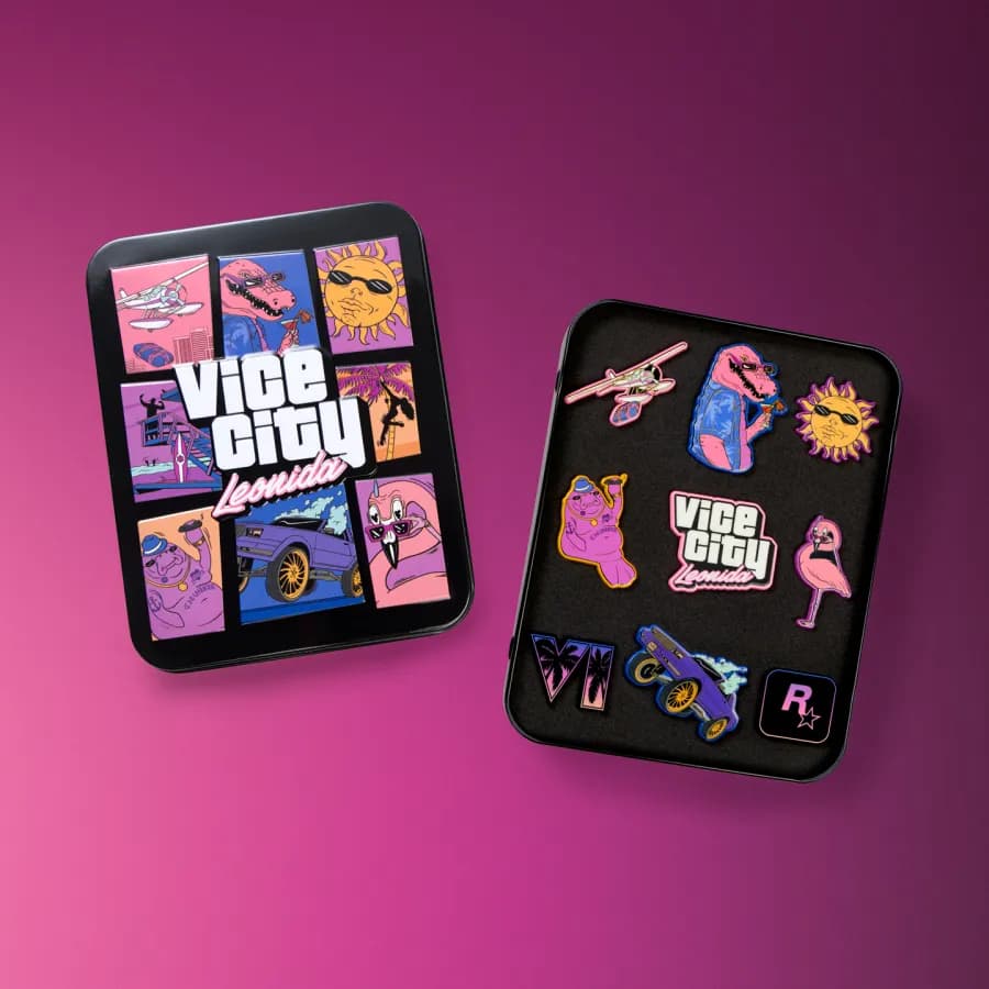 Pin's émaillés Leonida Keys — coffret collector GTA 6 The Goodtime State