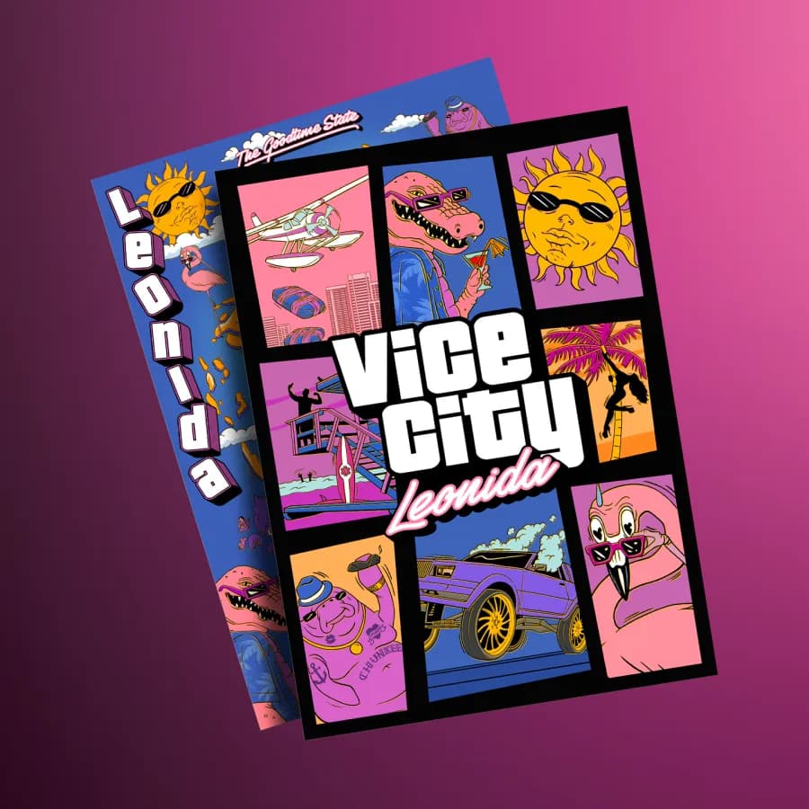 Poster recto verso — coffret collector GTA 6 The Goodtime State